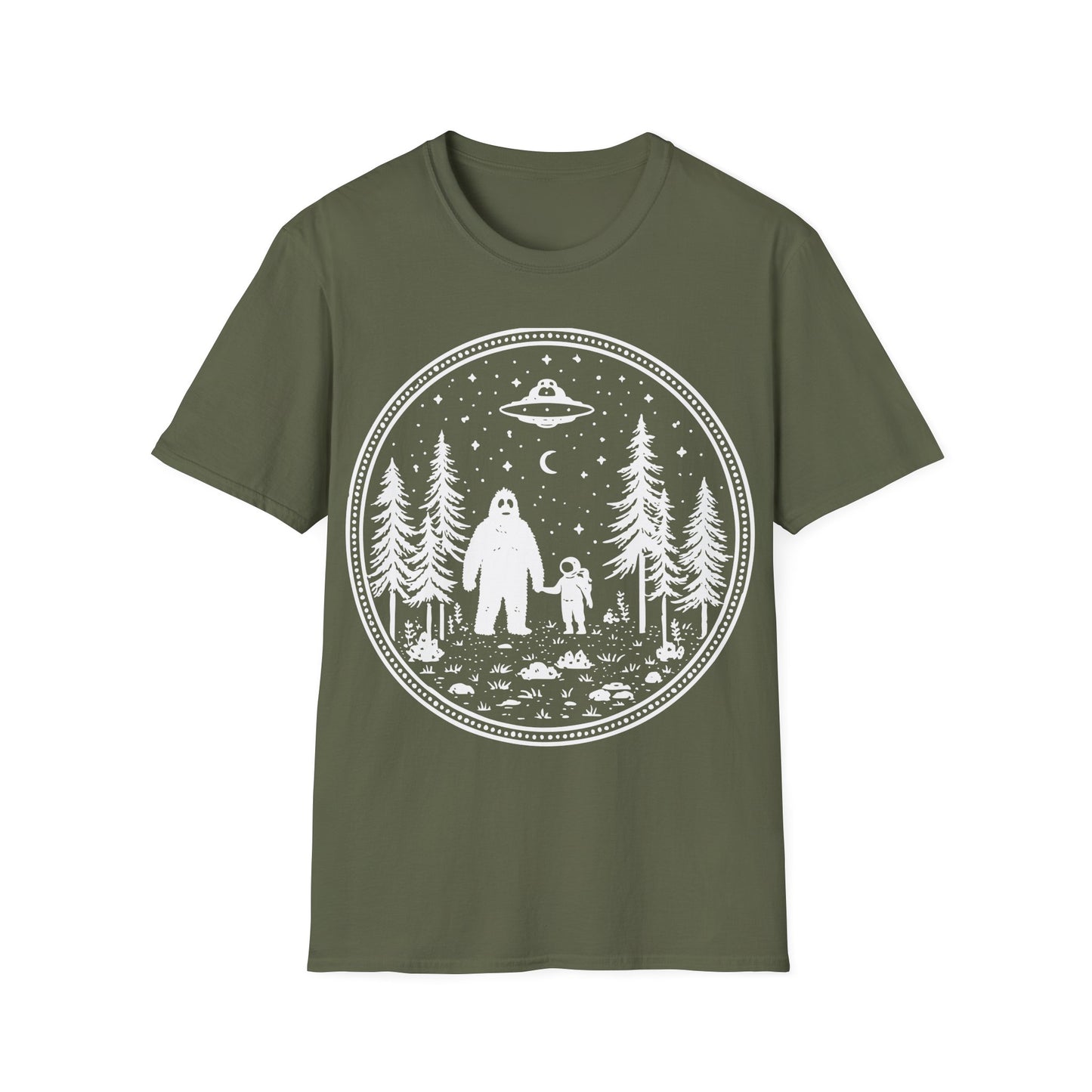 Sasquatch Alien Snow Globe T-Shirt