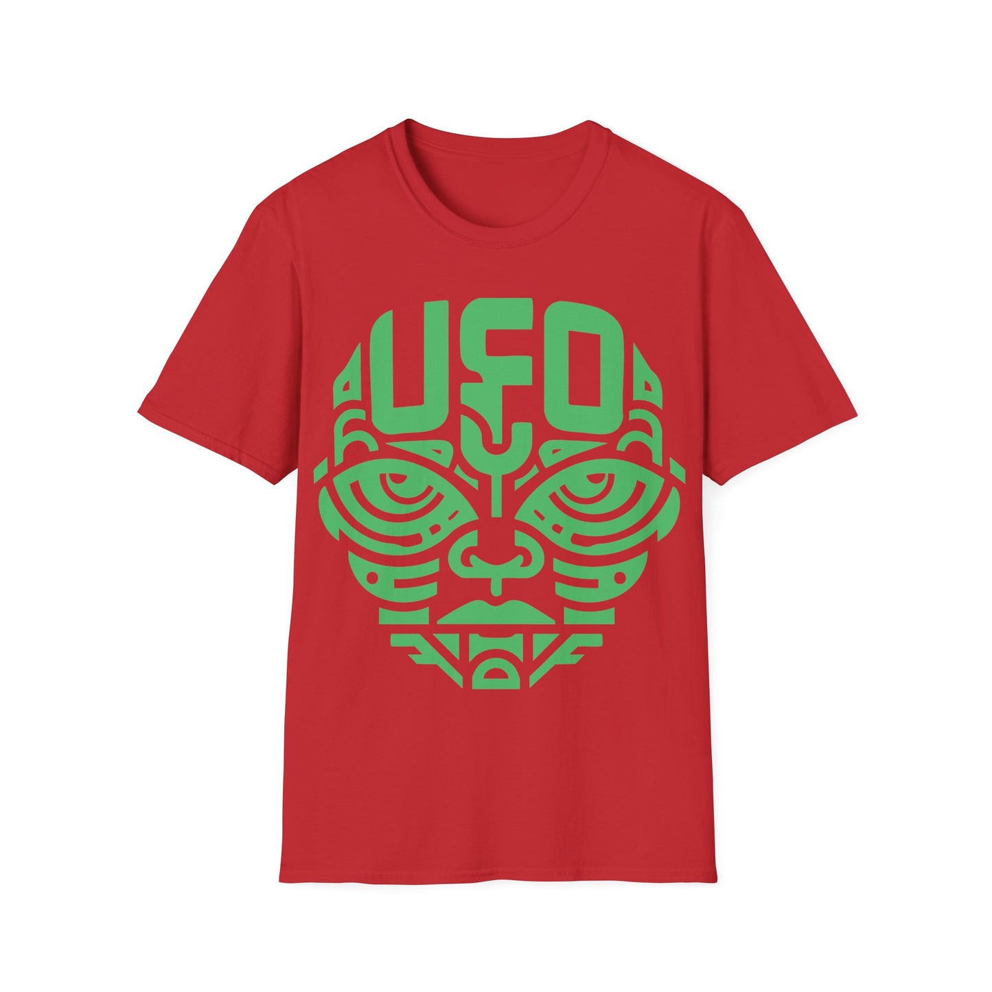 Tribal Alien with UFO Tattoo T-Shirt