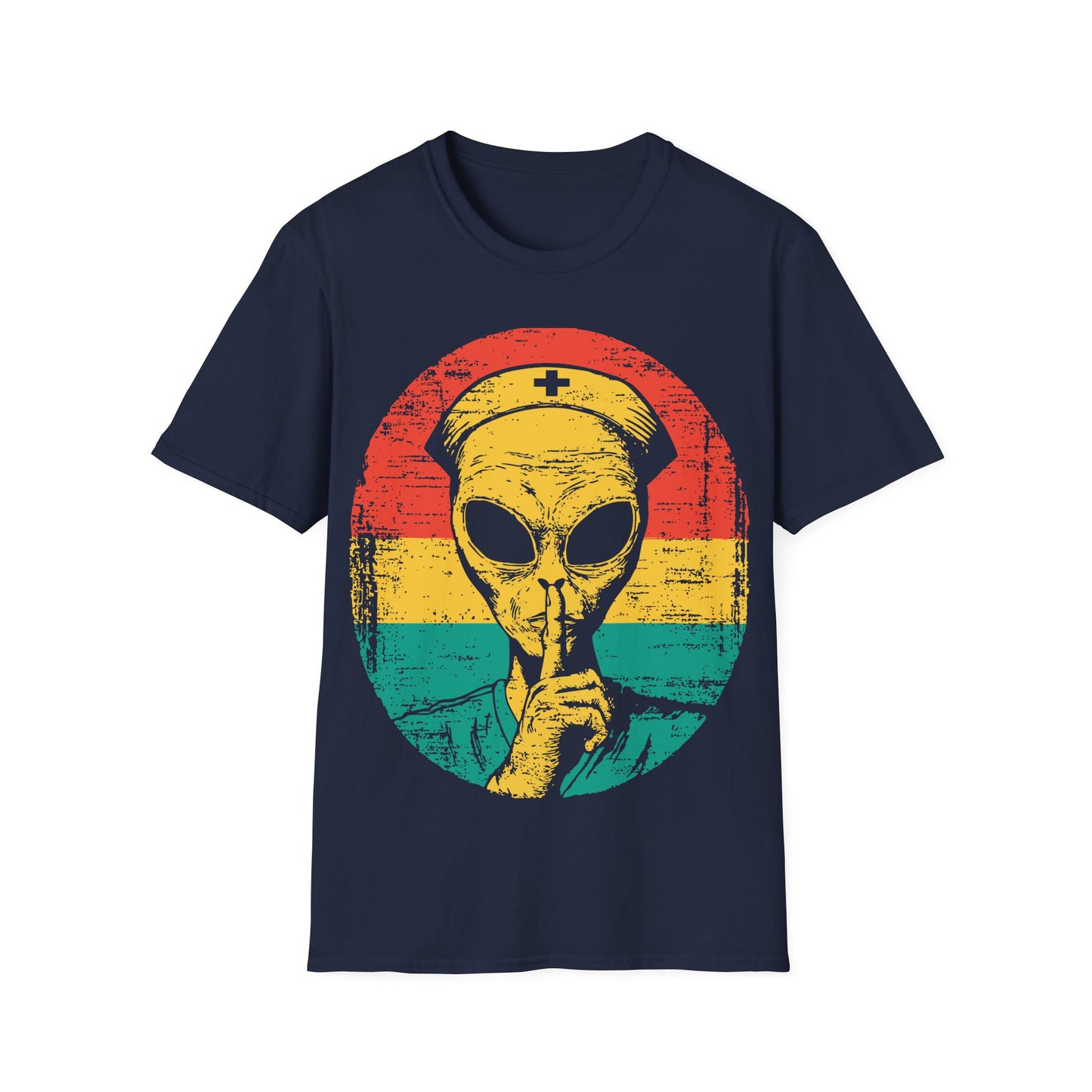 Alien Nurse - Retro Sunset T-Shirt