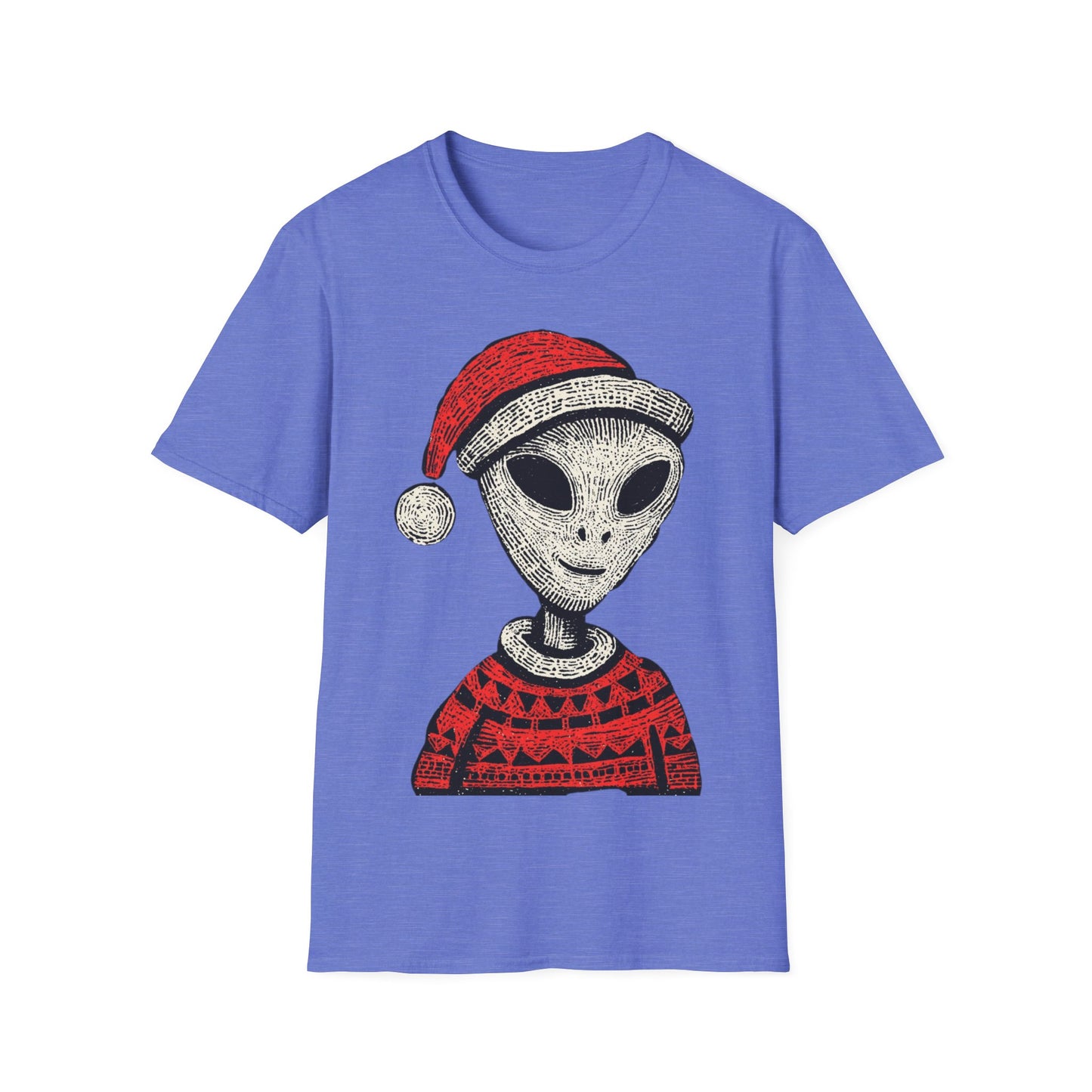 Alien with Christmas Hood T-Shirt