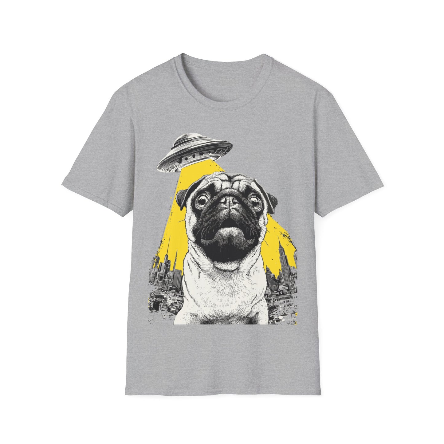 Pug UFO Attack Selfie T-Shirt