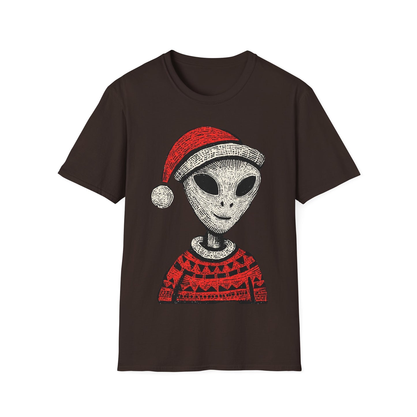 Alien with Christmas Hood T-Shirt