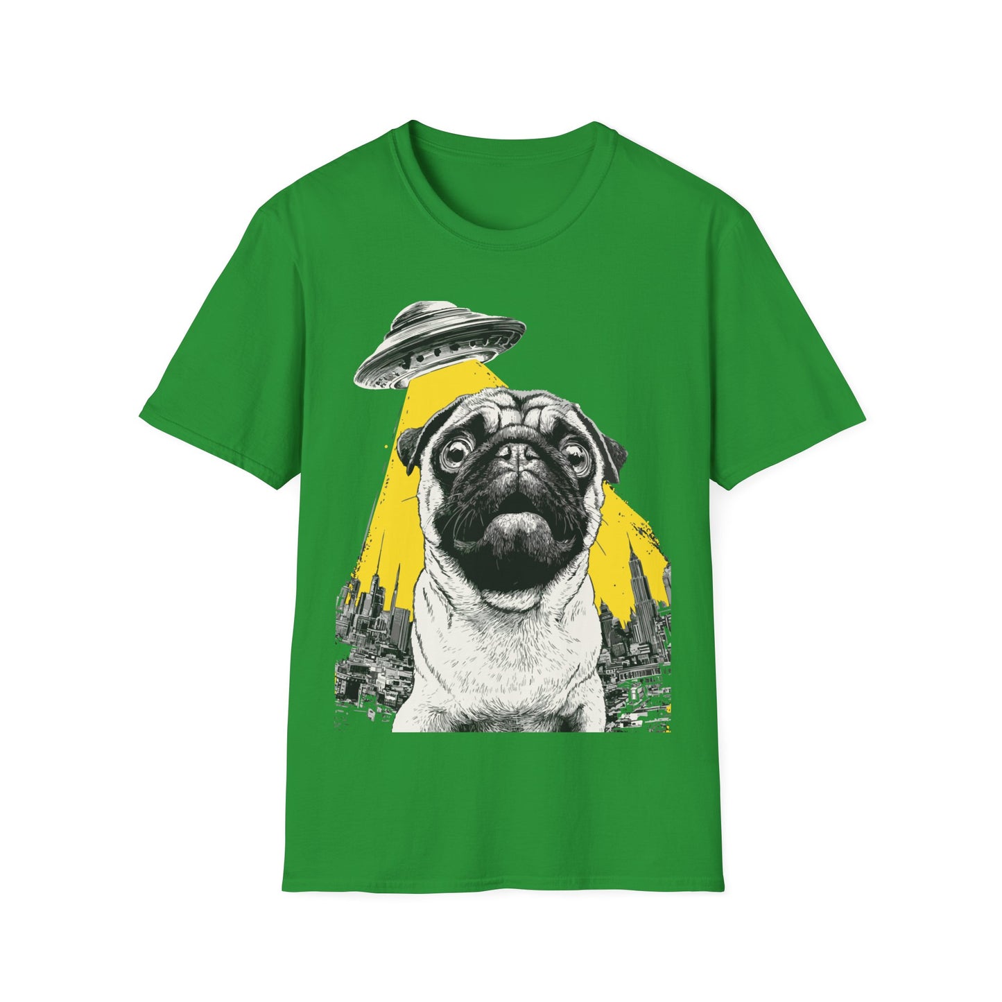 Pug UFO Attack Selfie T-Shirt
