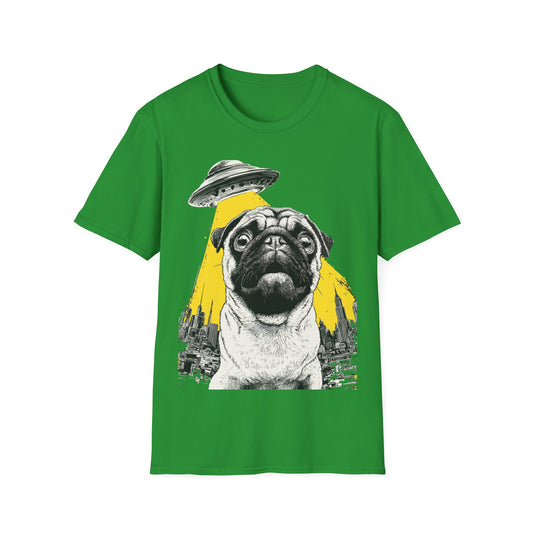 Pug UFO Attack Selfie T-Shirt
