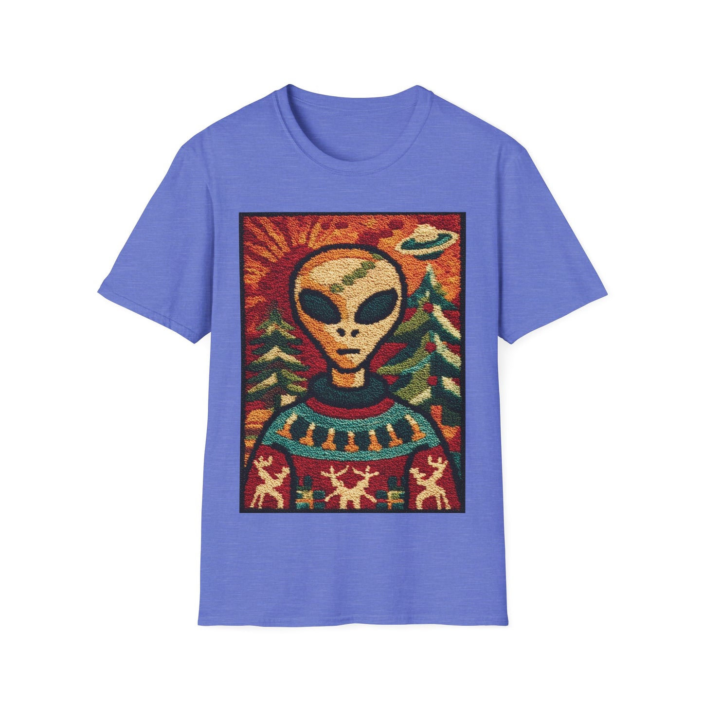 Alien with Christmas Sweater T-Shirt