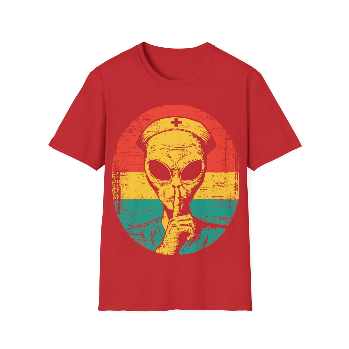 Alien Nurse - Retro Sunset T-Shirt