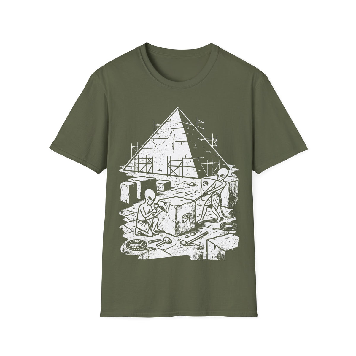 Aliens Building Giza T-Shirt