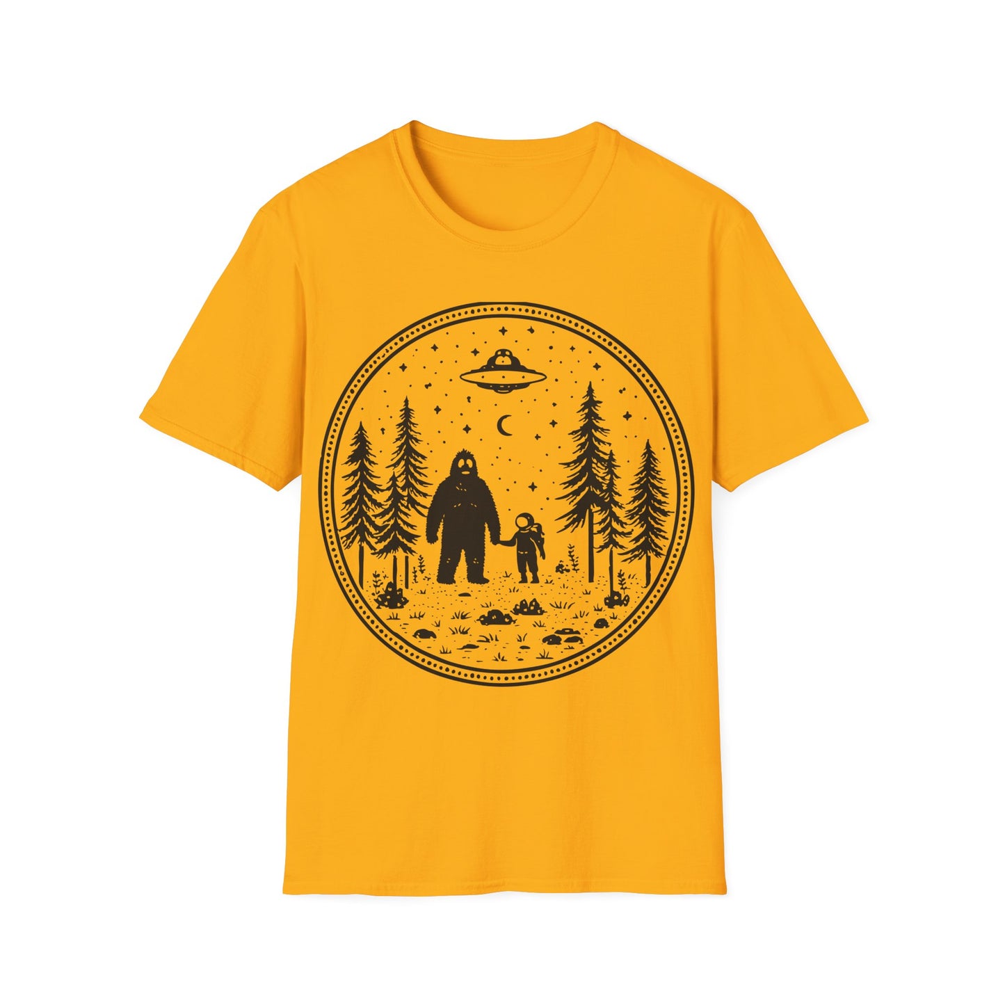 Sasquatch Alien Snow Globe T-Shirt