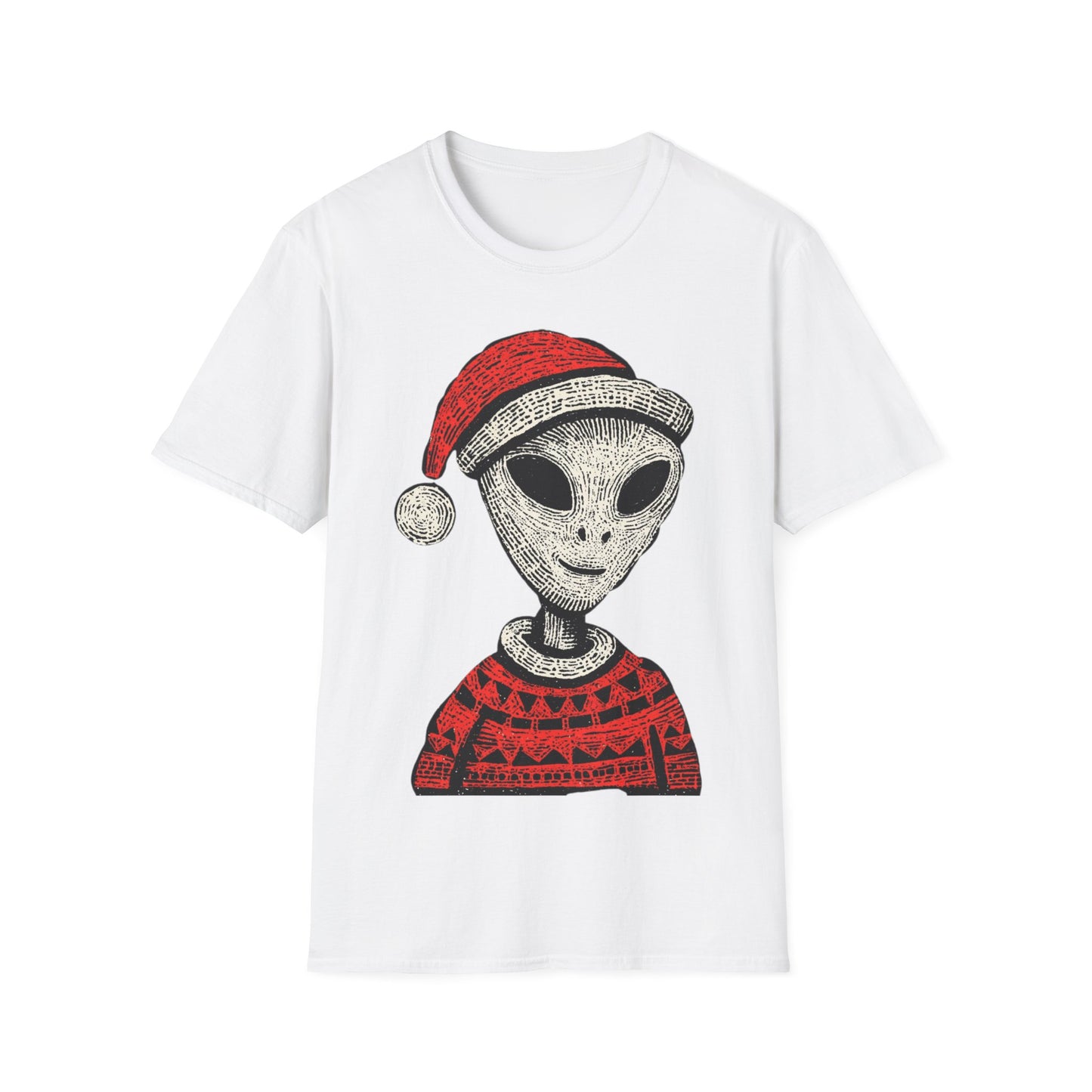 Alien with Christmas Hood T-Shirt