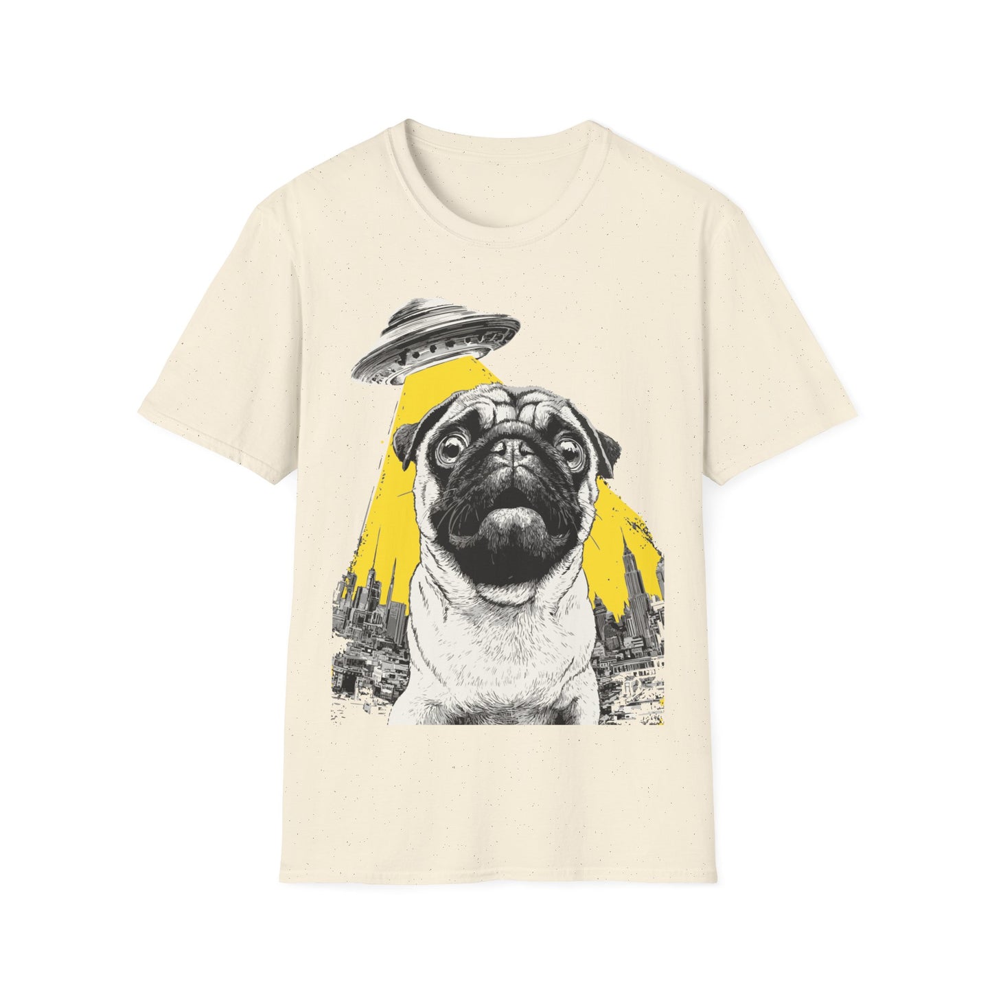 Pug UFO Attack Selfie T-Shirt
