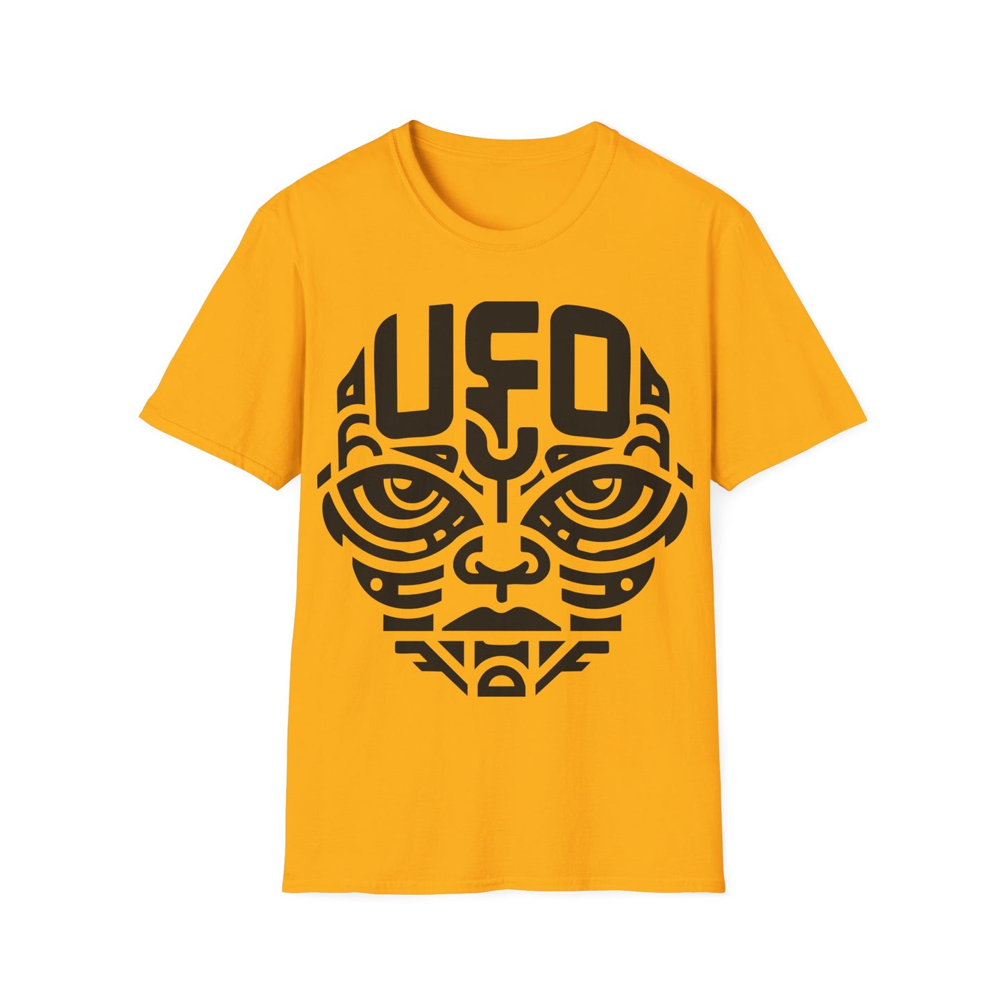 Tribal Alien with UFO Tattoo T-Shirt