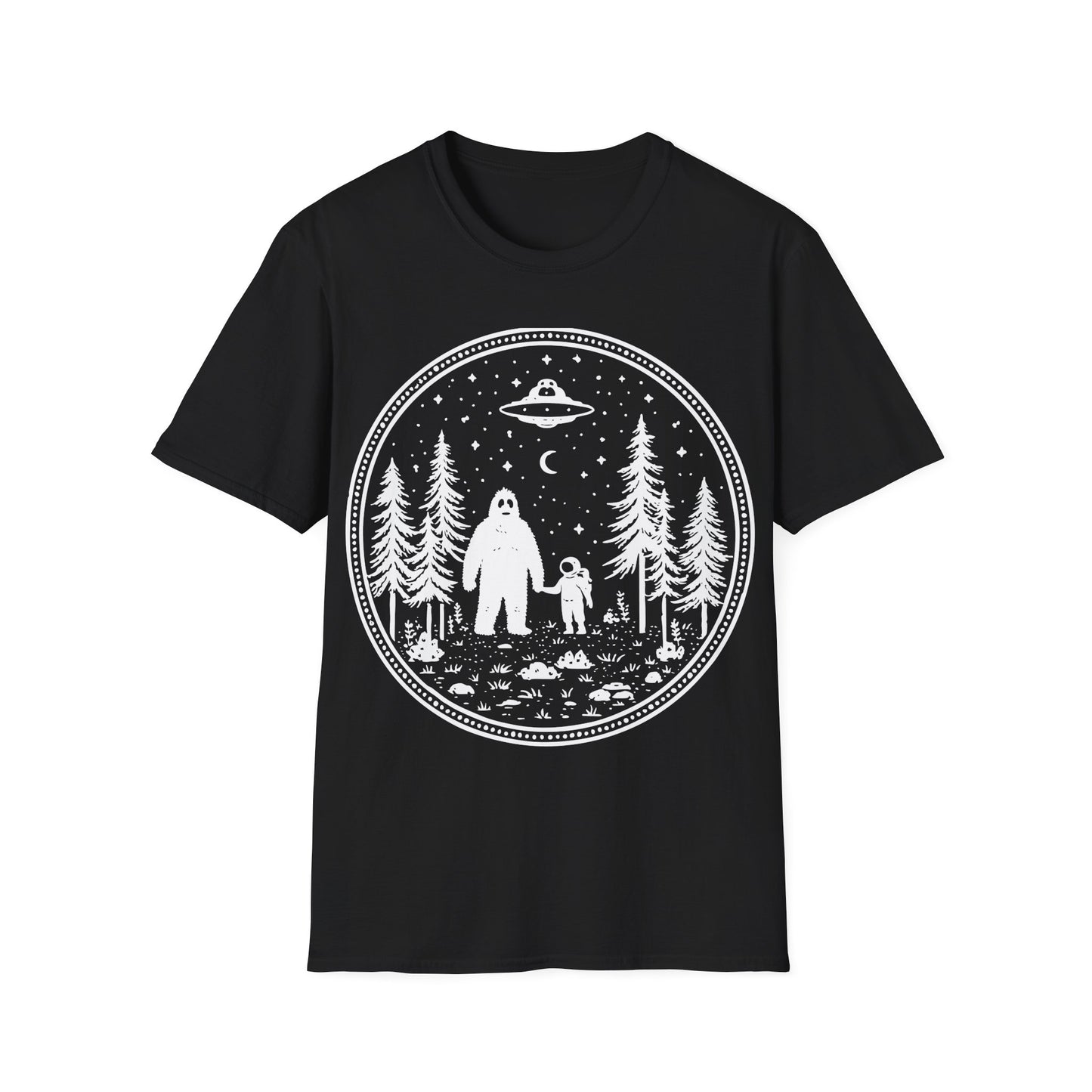 Sasquatch Alien Snow Globe T-Shirt