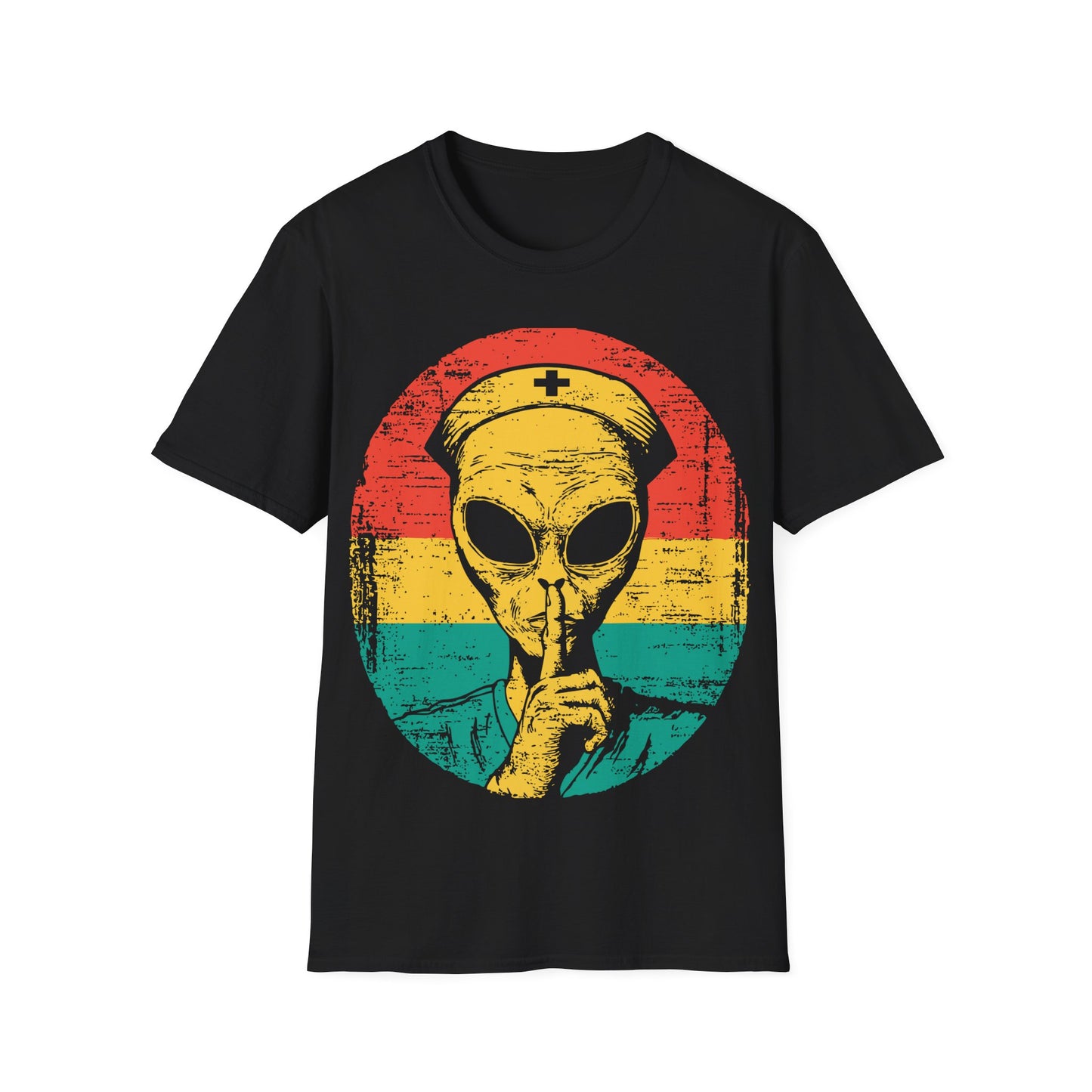 Alien Nurse - Retro Sunset T-Shirt