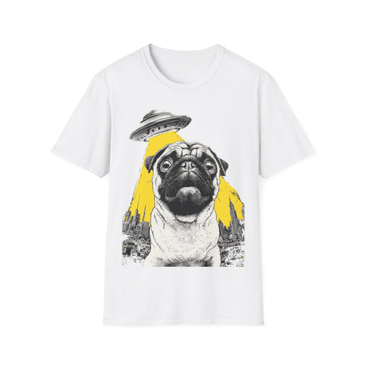 Pug UFO Attack Selfie T-Shirt