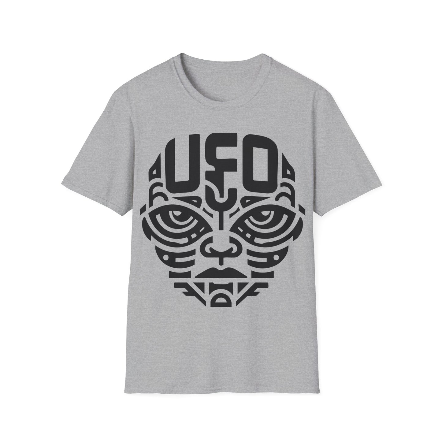 Tribal Alien with UFO Tattoo T-Shirt