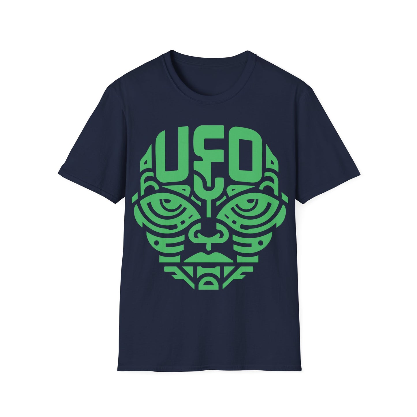 Tribal Alien with UFO Tattoo T-Shirt