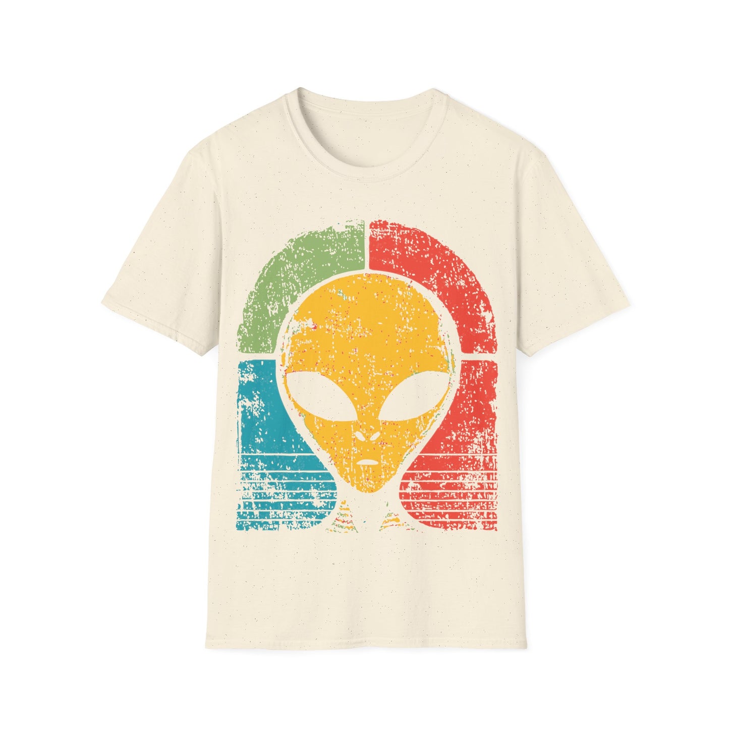 Alien Head - Retro Sunset T-Shirt
