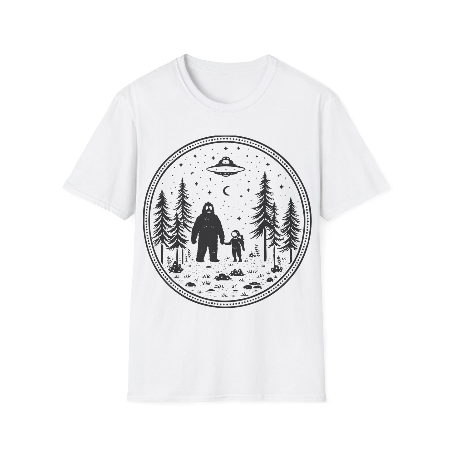 Sasquatch Alien Snow Globe T-Shirt