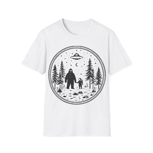Sasquatch Alien Snow Globe T-Shirt