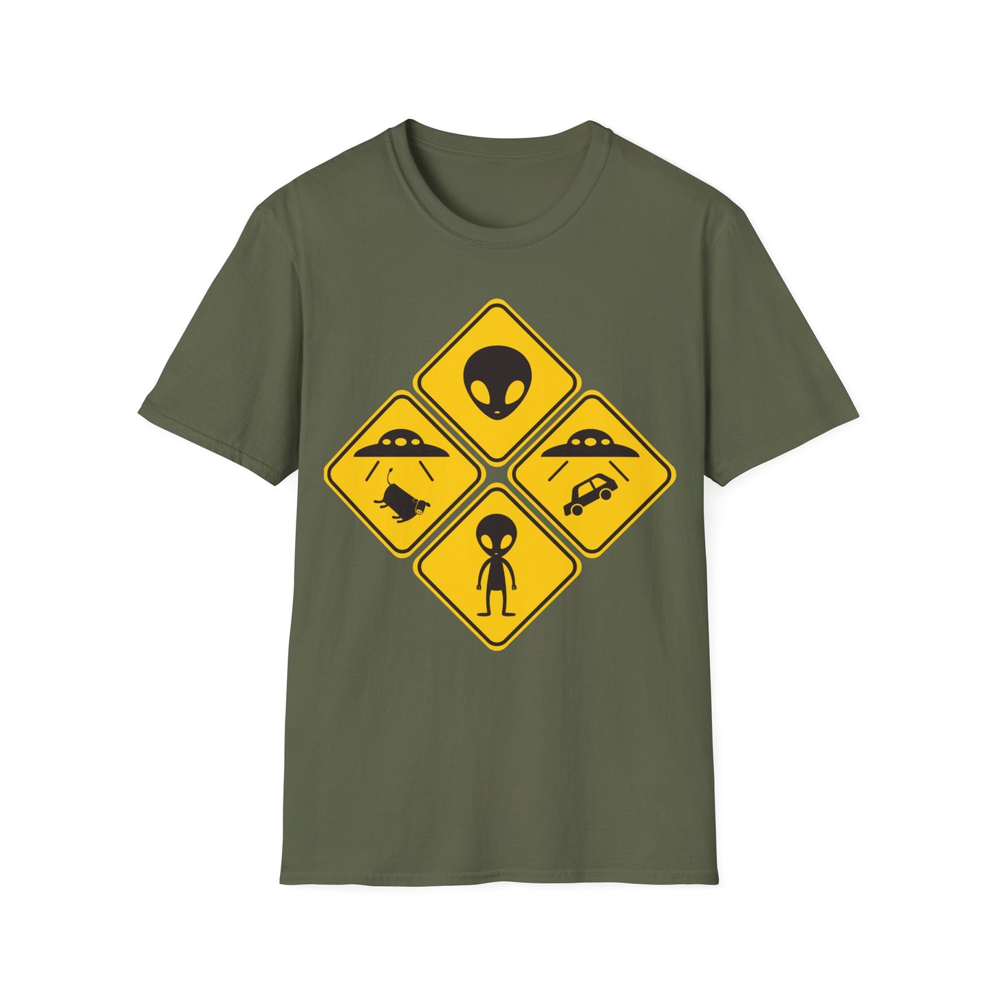 Alien Ahead - Road Signs T-Shirt