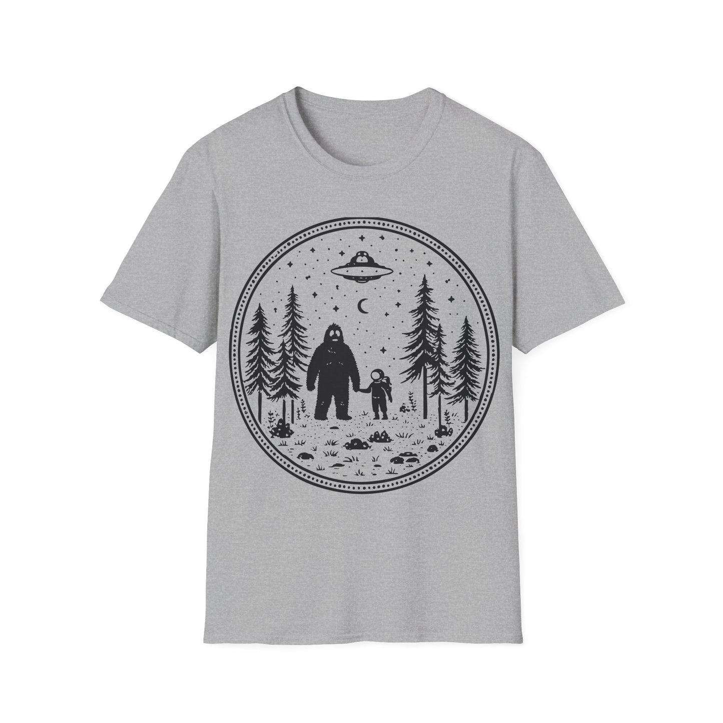 Sasquatch Alien Snow Globe T-Shirt